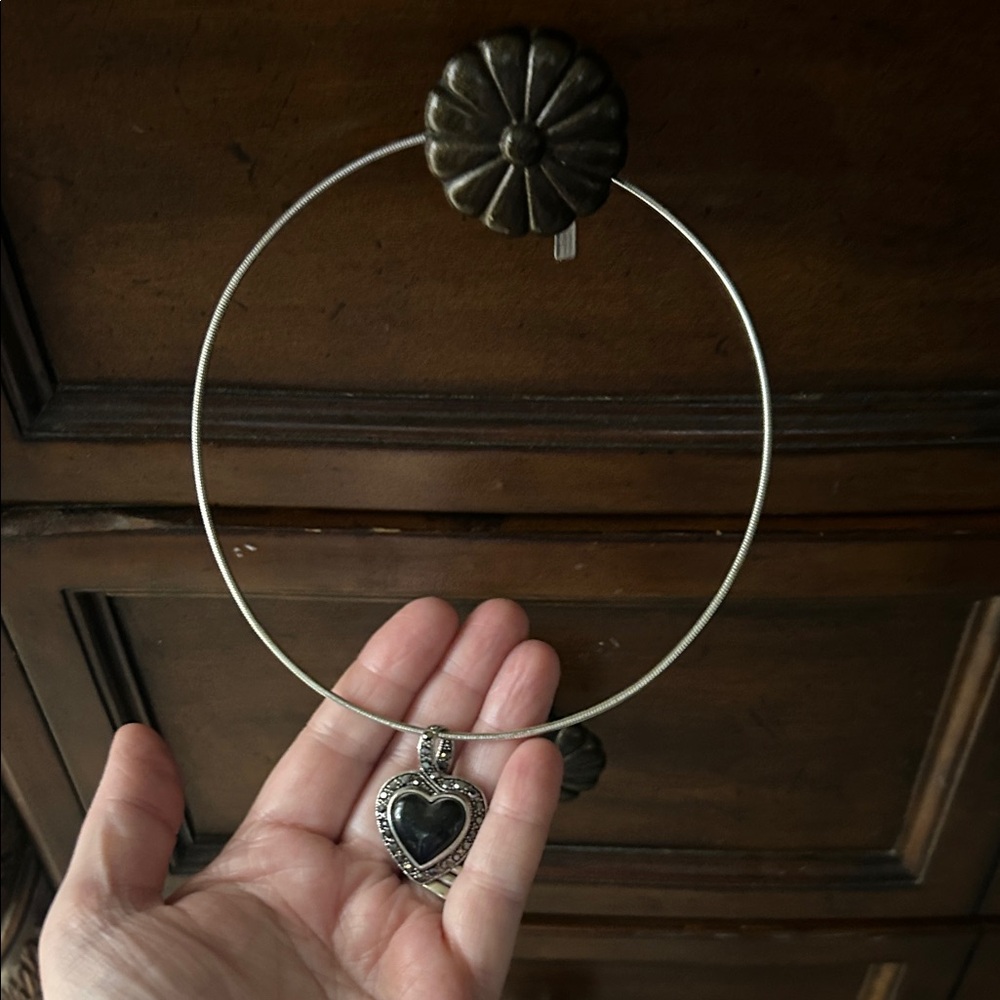 Elegant Silver Heart Pendant Necklace